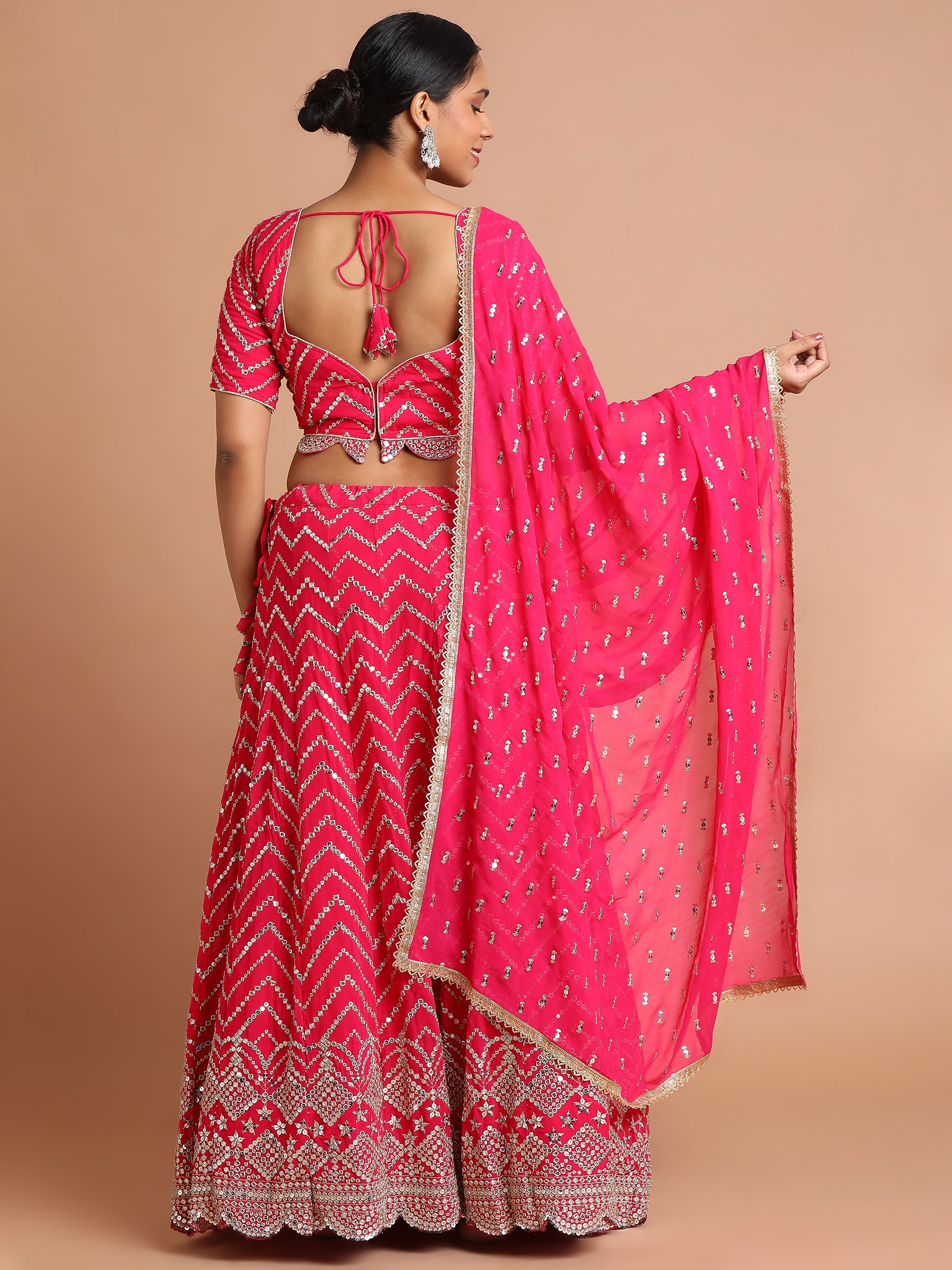 Fuchsia-pink-and-gold-mirror-lehenga-set