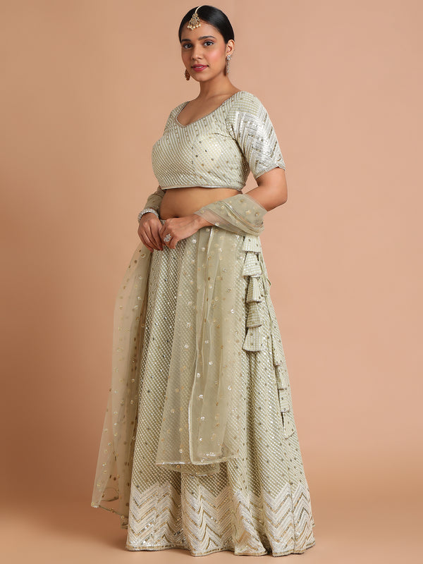 Light-olive-green-embroidered-lehenga-set