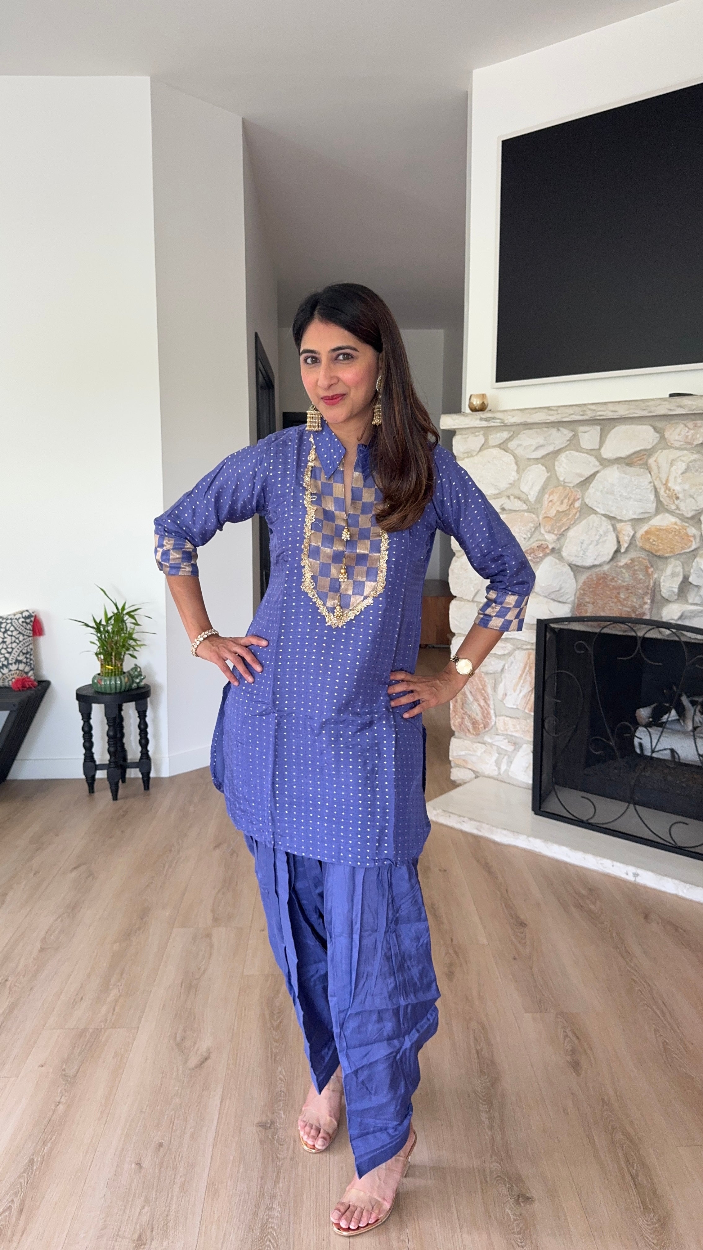 Persian Indigo 2 Piece Patiala Set